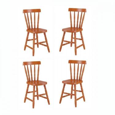 Imagem de Conjunto 4 Cadeiras Madeira Eucalipto Mel Piratini Mel