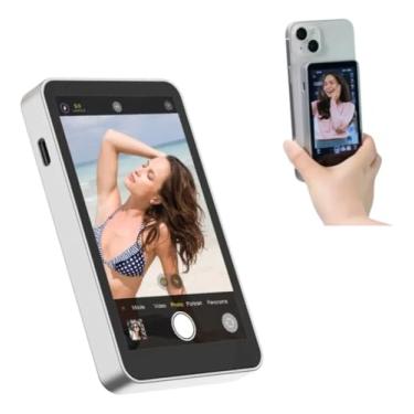 Imagem de Projetor Portátil Magnético com Tela 3,97", Espelhamento para Câmera Traseira, Wi-Fi, Bluetooth 5.0, Controle Remoto, Compatível com Android e iOS