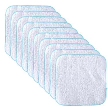 Imagem de Pacote com 10 panos de musselina de algodão, quadrados macios reutilizáveis para remoção de maquiagem e cuidados faciais