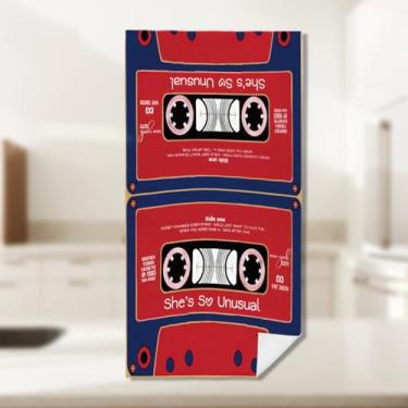 Imagem de Toalhas de cozinha de fita cassete retrô, toalha de prato decorativa de microfibra absorvente, toalhas de mão de waffle para cozinha, casa, banheiro, presentes para amantes de fita 2