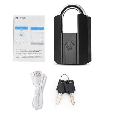 Imagem de Yinhing Cadeados de Impressão Digital Smart Lock BT Fechadura Eletrônica IP67 à Prova D'água USB Recarregável Controle de Aplicativo 50 Armazenamento de Impressões Digitais para