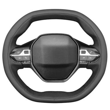 Imagem de MEWANT Capa de volante costurada à mão para Peugeot 208 2020-2025/308 2021-2025/2008 3008 508 SW 5008 Partner Rifter 2017-2025