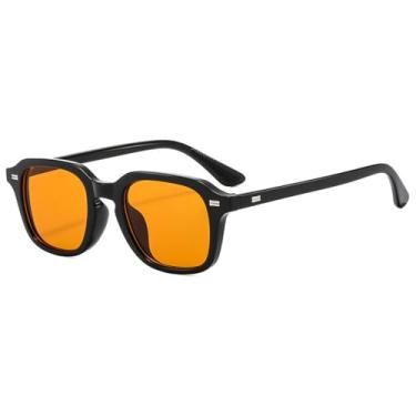 Imagem de Óculos de Sol Rivets Unissex com Lentes Espessas e Proteção UV400 para Esportes ao Ar Livre, Corrida e Ciclismo, Preto e Laranja