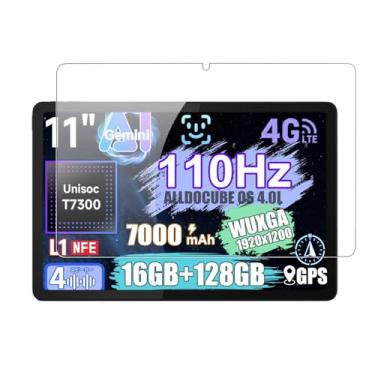 Imagem de KONXISA Pacote com 1 protetor de tela para tablet ALLDOCUBE iPlay 70E, protetor de tela para tablet de vidro temperado, 9 durezas, película protetora transparente HD antiarranhões e sem bolhas