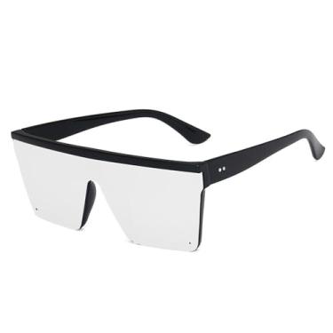 Imagem de Óculos de sol de peça única com lentes degradê em cores vibrantes, ideais para esportes ao ar livre como corrida e ciclismo, nas cores preto e prata.