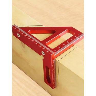 Imagem de Régua de medição métrica quadrada de alumínio multifuncional 45 ângulo reto de 90 graus para guia de corte