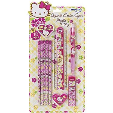 Imagem de Molin Conjunto Escolar Super Hello Kitty - Blister com 10 Itens
