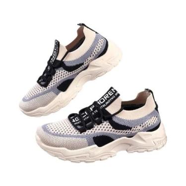 Imagem de Tênis Chunky Femininos Respirável Em Malha Casual Com Solado Macio Par