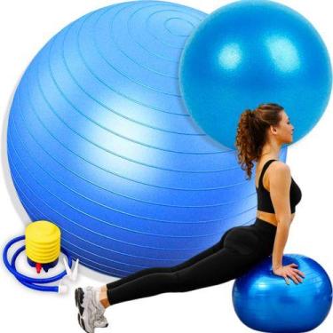 Imagem de Kit 2 Bolas De Pilates Suiça Overball Fisioterapia 55 E 25cm - Primebi