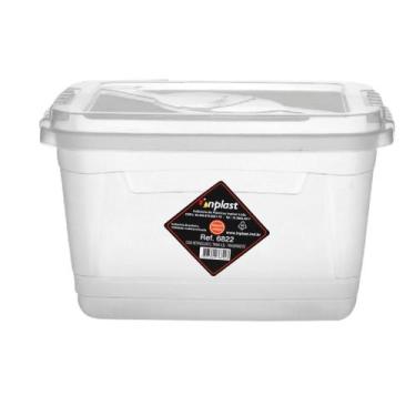 Imagem de Caixa Organizadora Retangular Transparente com Tampa de Trava - 4,2L -