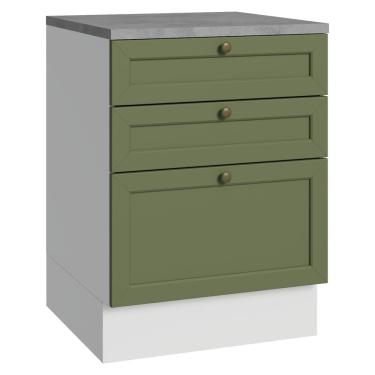 Imagem de Balcão de Cozinha 60 cm 3 Gavetas  Vik Madesa