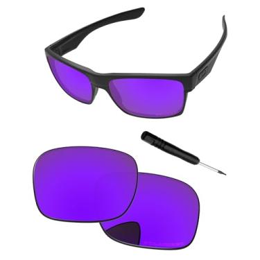 Imagem de PapaViva Lentes de substituição e chave de fenda para óculos de sol Oakley TwoFace OO9189, Plasma roxo, TwoFace