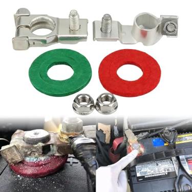 Imagem de 6 peças de terminal de bateria negativo positivo e protetor de arruelas e porca para Toyota Corolla Camry Rav4 Highlander Tacoma, para Lexus Subaru Scion, para Nissan Altima Maxima Murano Substituto