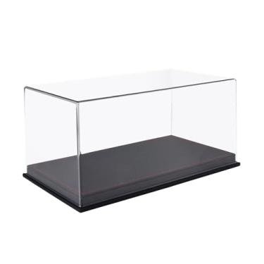 Imagem de Fenteer Vitrine para exibição de carros em escala 1:24 com tampa de PVC transparente, decoração protetora de mesa para estacionamento de figuras de ação e