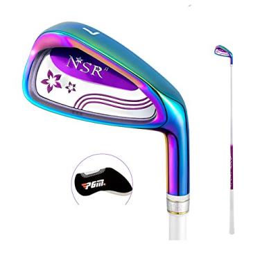Imagem de Tacos de golfe femininos NSR II #7 vara de prática profissional de ferro para mão direita Golf Iron Lady Sports com capa de cabeça (#7, com eixo de carbono G)