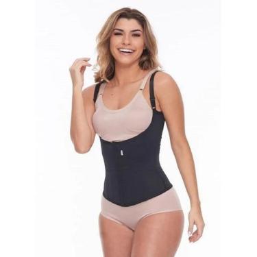 Imagem de Cinta Modeladora Redutora Com 12 Barbatanas e 4 Ajustes Corselet Corpe