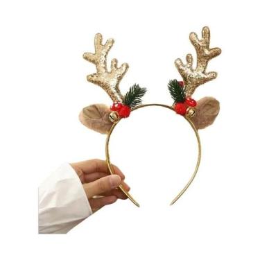 Imagem de Conjunto De Faixas De Cabelo Com Orelhas De Cervo De Natal, Acessórios