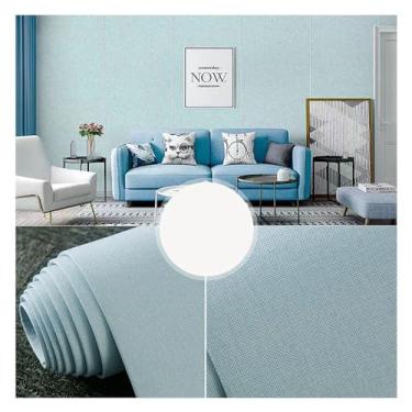 Imagem de Papel de parede autoadesivo à prova de som, textura de linho, revestimento de parede impermeável, painel de parede 3D para decoração de sala de estar e quarto (cor: #2, tamanho: C 2,8 m x L 0,65 m)