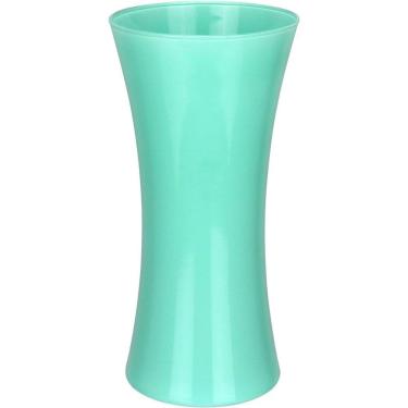Imagem de Vaso Decorativo Enfeite Casa Redondo Home&co Leitoso Vidro 25x12x12cm Verde