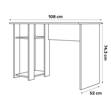 Imagem de Mesa Para Computador Dmx-500 108cm Pc Gamer Setup Preto - Abmaza