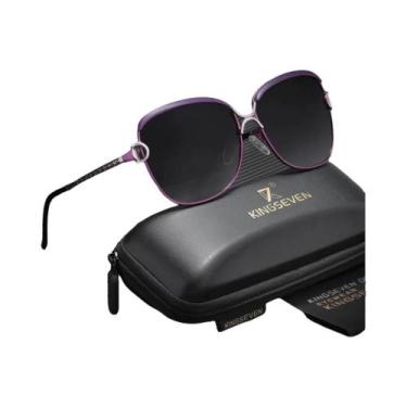 Imagem de Óculos De Sol Polarizados UV400 Femininos KINGSEVEN Com Armação Grande