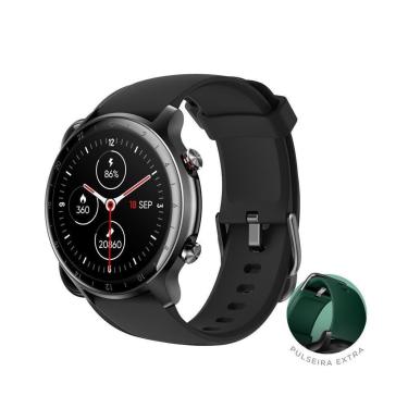 Imagem de SmartWatch Husky Sports 700 GPS, Preto, Pulseira Extra Verde Escuro, Com GPS - HSPH001-Unissex