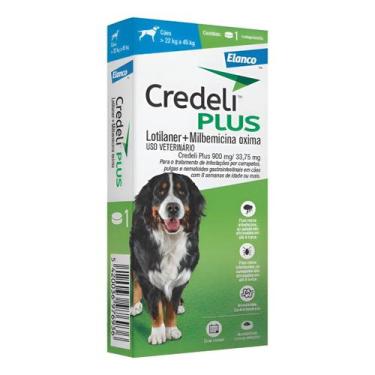 Imagem de Credeli Plus 900mg Antipulgas, Carrapatos e Vermífugo Para Cães de 22 