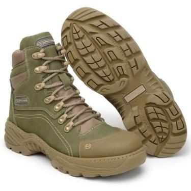 Imagem de Bota Oppus verde em couro legitimo resistente coturno, Verde, 38