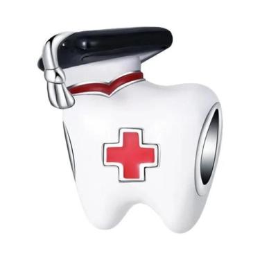 Imagem de Berloques De Prata Esterlina 925 Em Formato De Dente De Dentista Para 