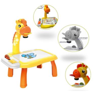 Imagem de Mesa Projetor Girafa Desenho Pintura Música Amarelo ShinyToy