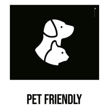Imagem de Kit 5 Placas Sinalização - Pet Friendly Desenho - Sinalizo