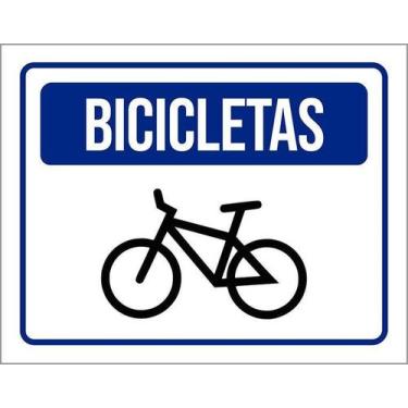 Imagem de Kit 10 Placa Acm De Entrada Estacionamento Bicicletas 18X23 - Sinalizo