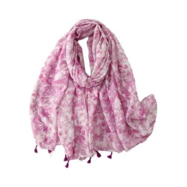 Imagem de Cachecol Aztec Paisley Floral Com Franjas, Viscose, Pashmina, Hijab 18