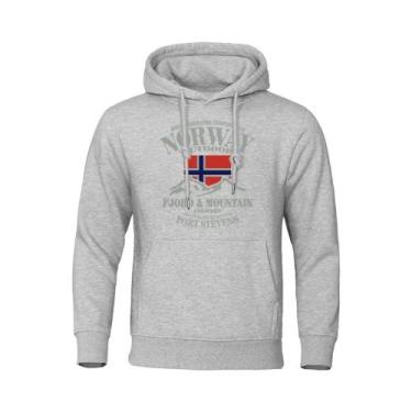 Imagem de Hoodie Oversize Fjord Mountain Para Homens E Mulheres, Moda De Rua De 