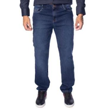 Imagem de Calça Masculina Max Denim Reta Estilo Urbano Jeans Escuro-Masculino