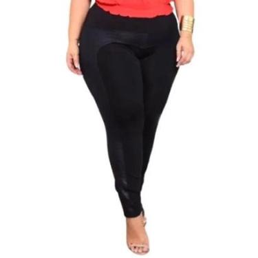 Imagem de Calça Legging Plus Size Vih Triny Montaria Empina Bumbum Lisa Peluciada Forrada-Feminino