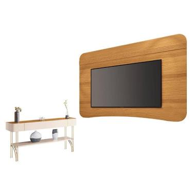 Imagem de Painel Suspenso Armony Cinamomo com Aparador Vivant Off White Cinamomo - HB Móveis