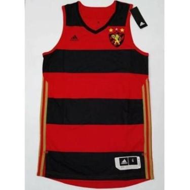 Imagem de Regata Adidas Sport Recife Preto E Vermelho Basquete AZ6024-1-Masculino