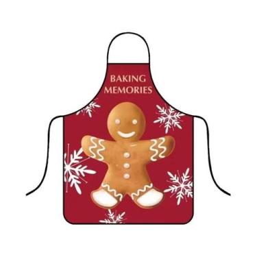 Imagem de Avental De Natal Em Tecido Não Tecido Com Estampa De Papai Noel, Resis