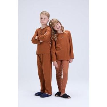 Imagem de Pijama Infantil Feminino Algodão Inverno Ursinho Clean-Feminino