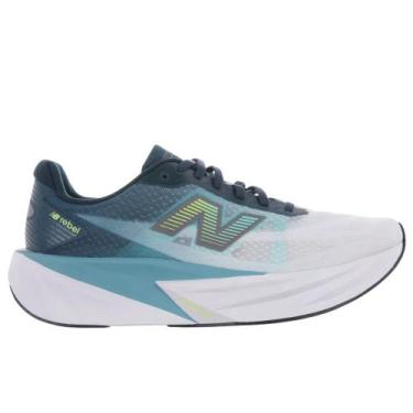 Imagem de Tênis New Balance Fuelcell Rebel V5 Verde Azulado-Masculino Cor:Branco