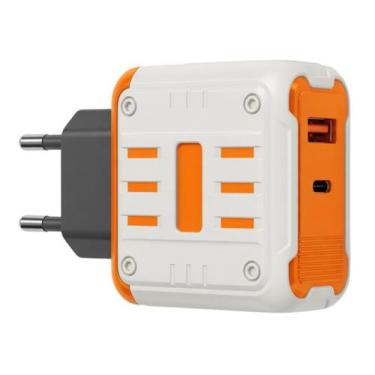 Imagem de Carregador Turbo Dual USB C e USB A com Cabo Tipo C - MDM