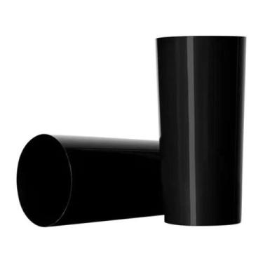 Imagem de 5-20 Copos Long Drink 330 ml Acrilico Leitoso PRETO festa casamento fo