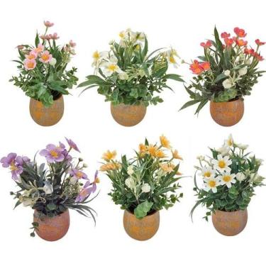 Imagem de Arranjo Yangzi Vaso Cimento e Flor Artificial 29889