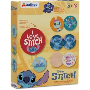 Imagem de Jogo da Memoria Big Stitch em Madeira com 32 peças - Xalingo