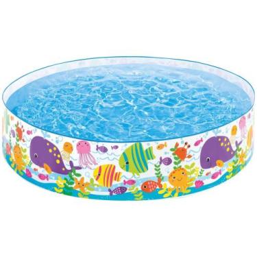 Imagem de Piscina Infantil Intex 958L Redonda - Snapset Oceano Animais Divertido