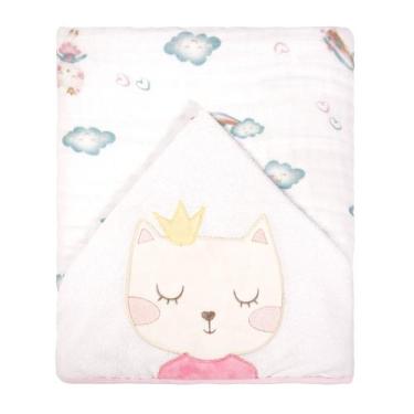Imagem de TOALHA DE BANHO BEBE SOFT ESTAMPADA CAPUZ cor: fadinha - INCOMFRAL, fa