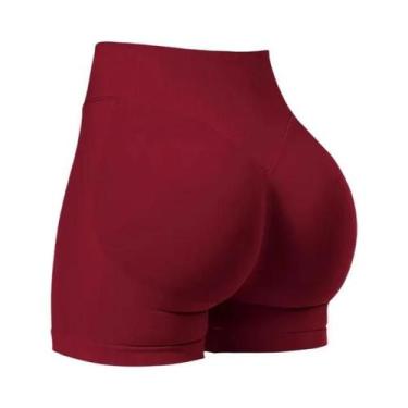 Imagem de Shorts De Yoga E Academia De Alta Elasticidade Com Cintura Baixa E Sem