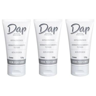 Imagem de Kit 3 Desodorante Creme S/ Perfume Antitranspirante DAP 120G