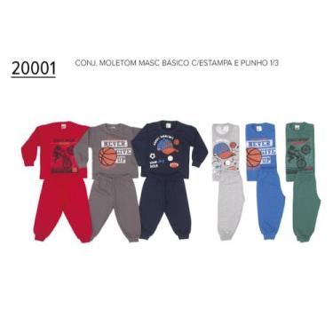 Imagem de Conjunto Infantil Masculino Blusa e Calça Moletom 1 ao 3 - Visual Radi